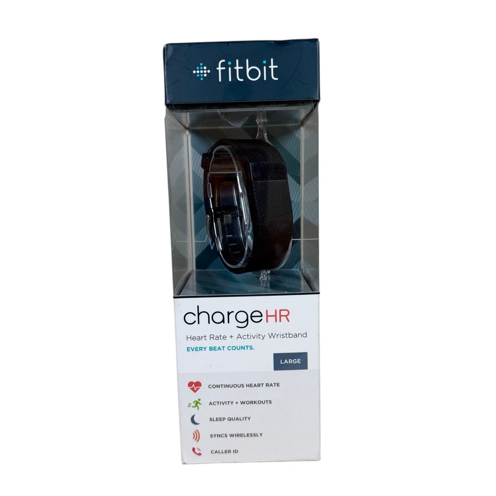 Fitbit Charge 2 HR Heart Rate Monitor Fitness Wristband Tracker-Black Large
